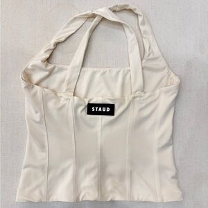 STAUD Cream Tank Top